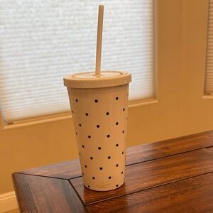kate spade Black and White Polka Dot Tumbler